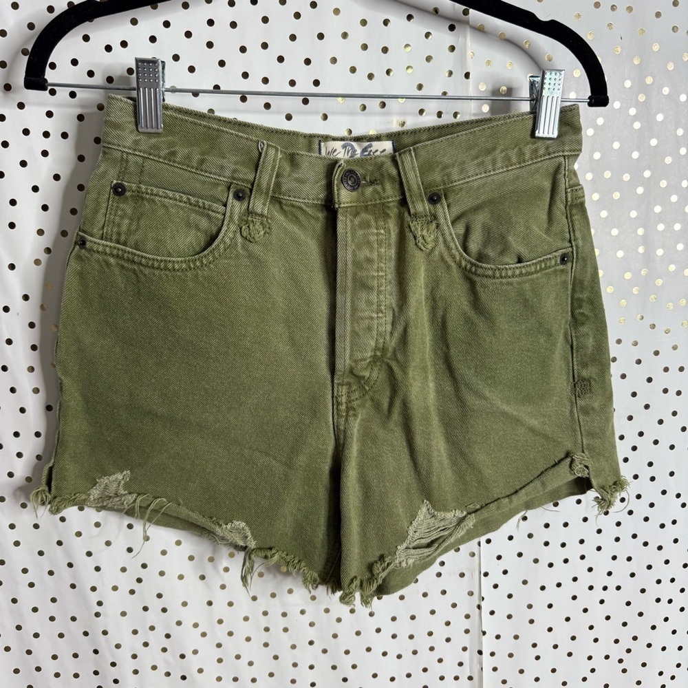 We The Free Green Denim Shorts